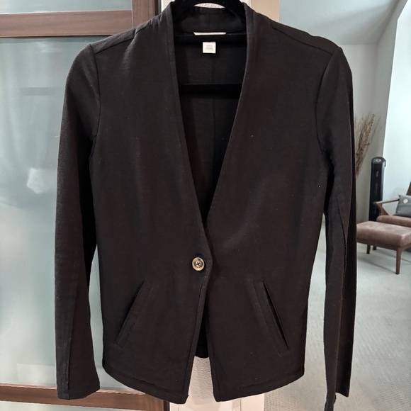 Caslon One-button Knit Blazer - Black XS - Picture 3 of 10